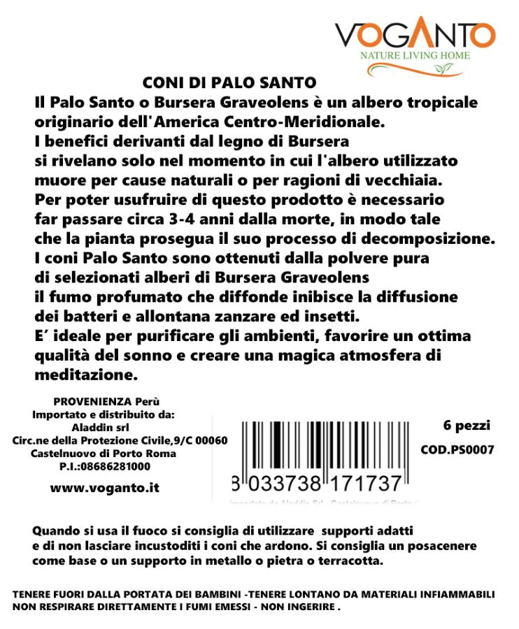 Palo Santo a conetti