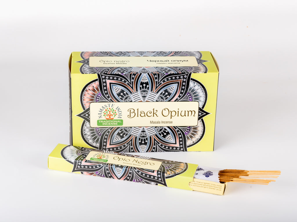Incenso Black Opium (Oppio Nero) Namasté in bastoncini