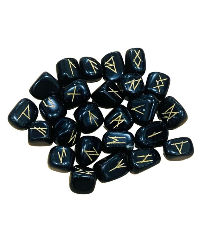 Rune in Agata Nera 20mm