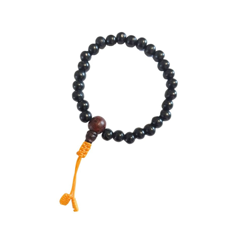 Bracciale Mala Tibetano in legno di rosa