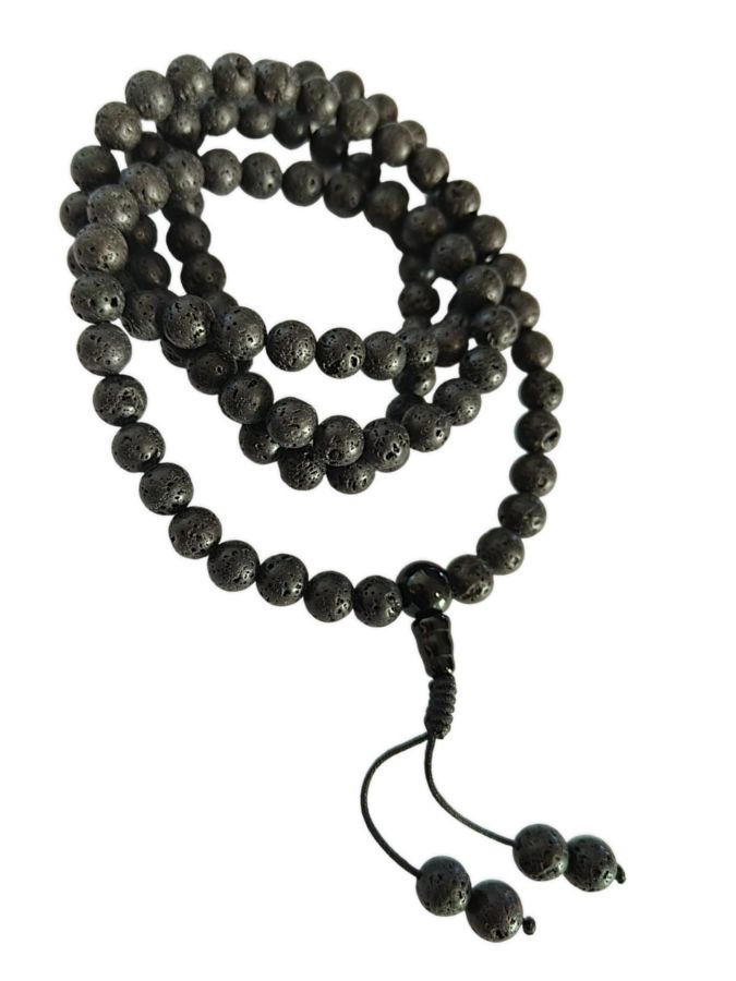 Mala Tibetano in Pietra Lavica