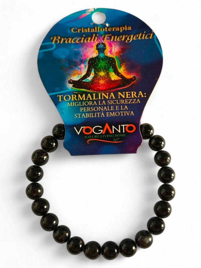 Bracciale in pietra naturale Tormalina Nera