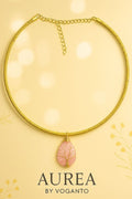Collana Albero della Vita in Capim Dourado con QuarzoRosa