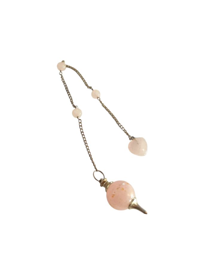 Pendolino radiestesia Lacrima di Quarzo rosa 40 mm