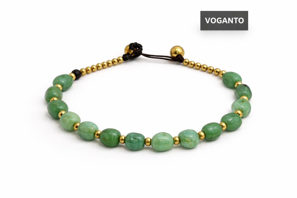 Bracciale in Ottone con Avventurina verde