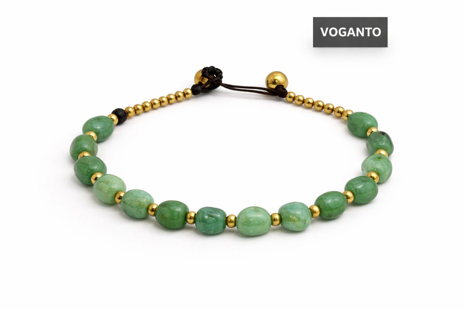 Bracciale in Ottone con Avventurina verde