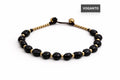 Bracciale in Ottone con Ossidiana Nera