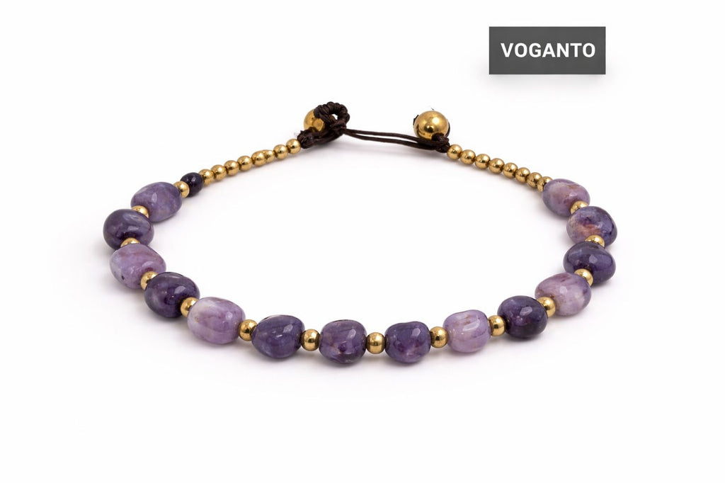 Bracciale in Ottone con Ametista