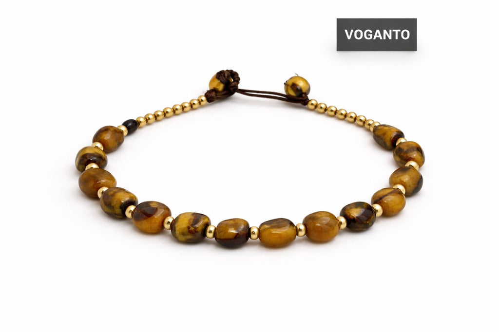 Bracciale in Ottone con Occhio di Tigre