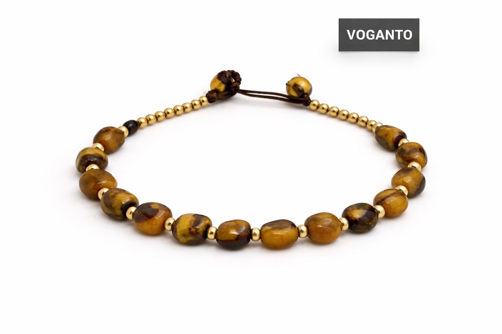 Bracciale in Ottone con Occhio di Tigre