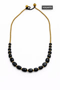 Collana in Ottone con Ossidiana Nera