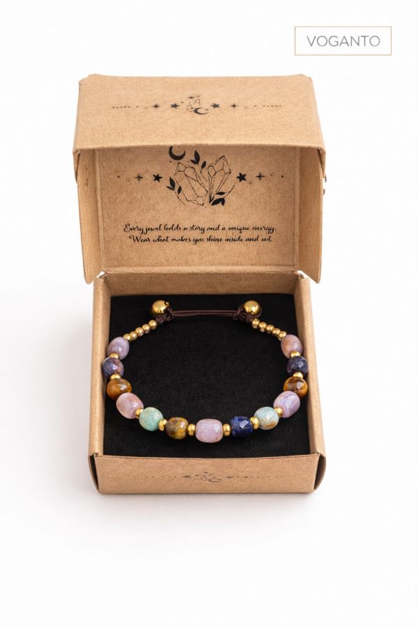 Bracciale in Ottone con Occhio di Tigre