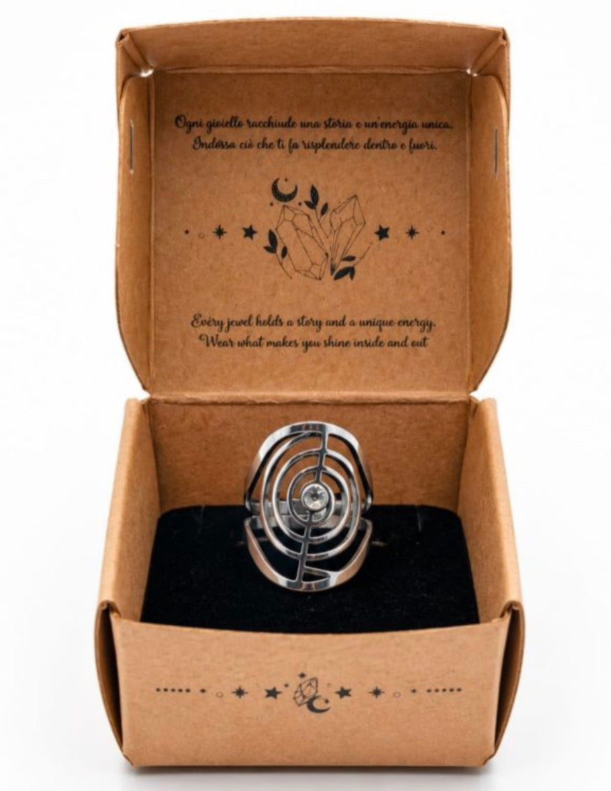 Anello in acciaio regolabile Spirale