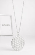 Collana in acciaio con ciondolo Fiore della Vita