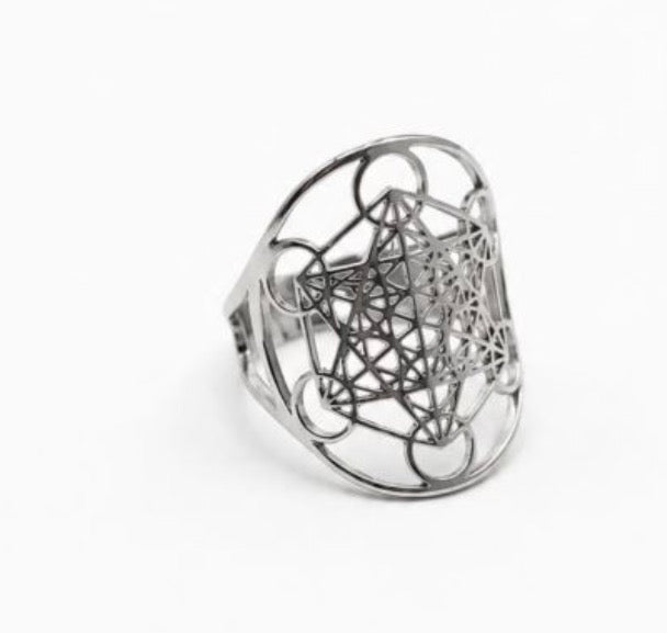 Anello in acciaio regolabile Metatron