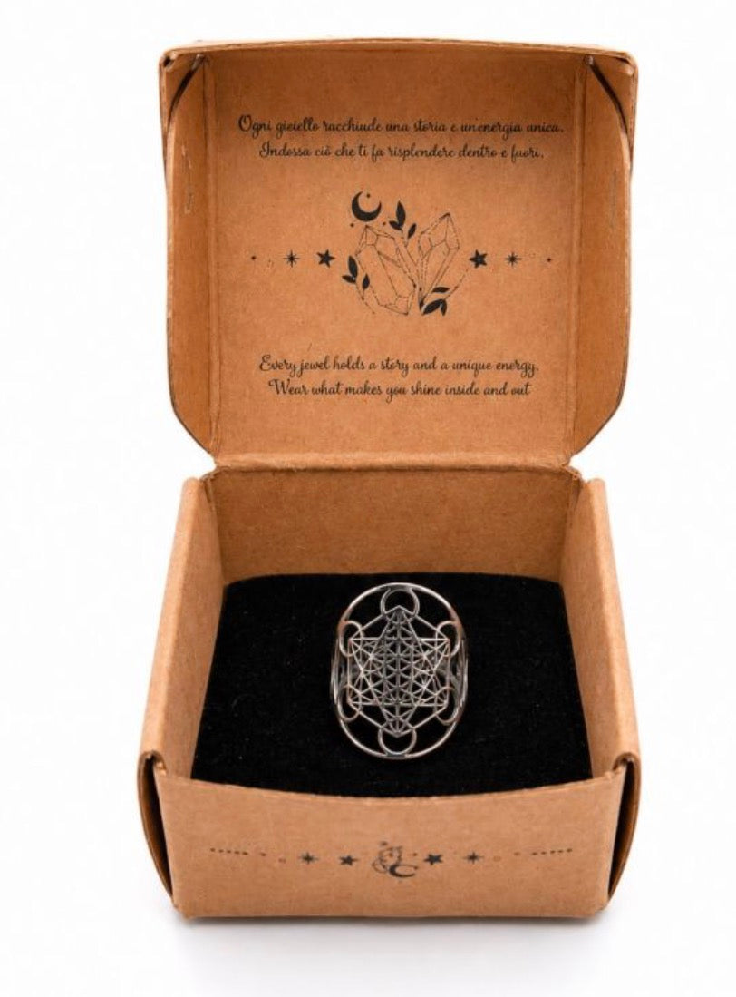 Anello in acciaio regolabile Metatron