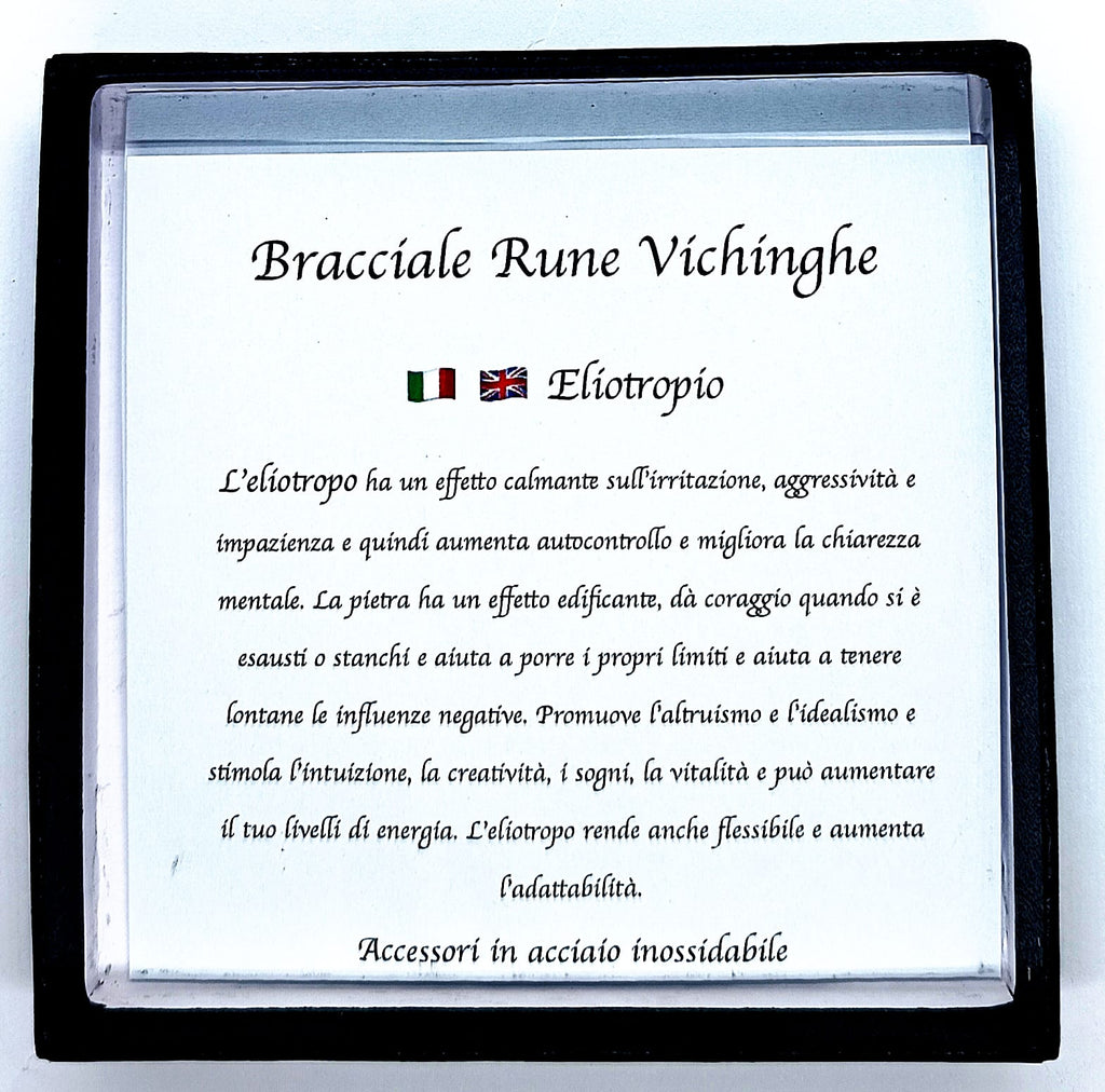 Bracciale rune NAUTHIZ Eliotropio