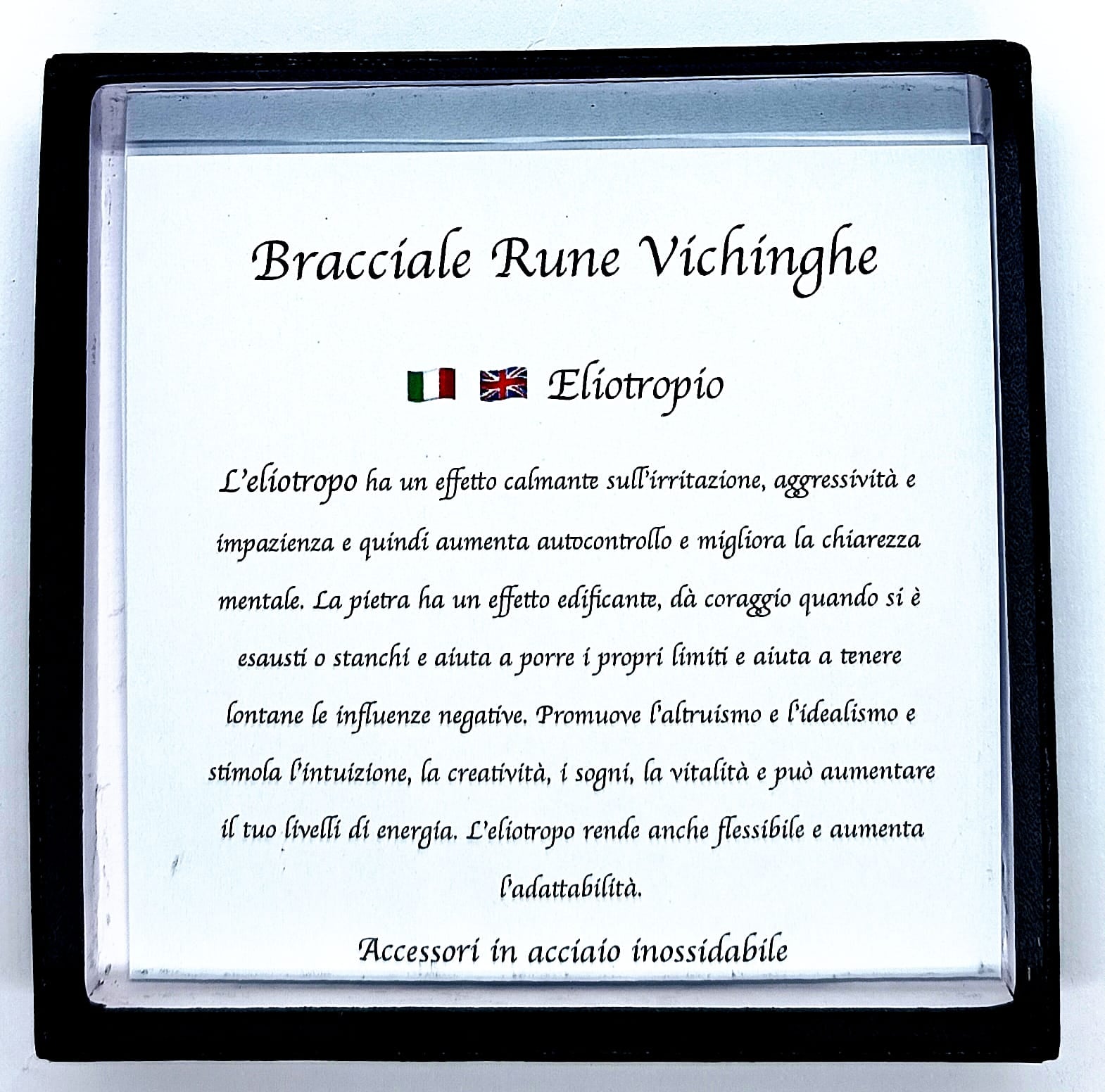 Bracciale rune NAUTHIZ Eliotropio