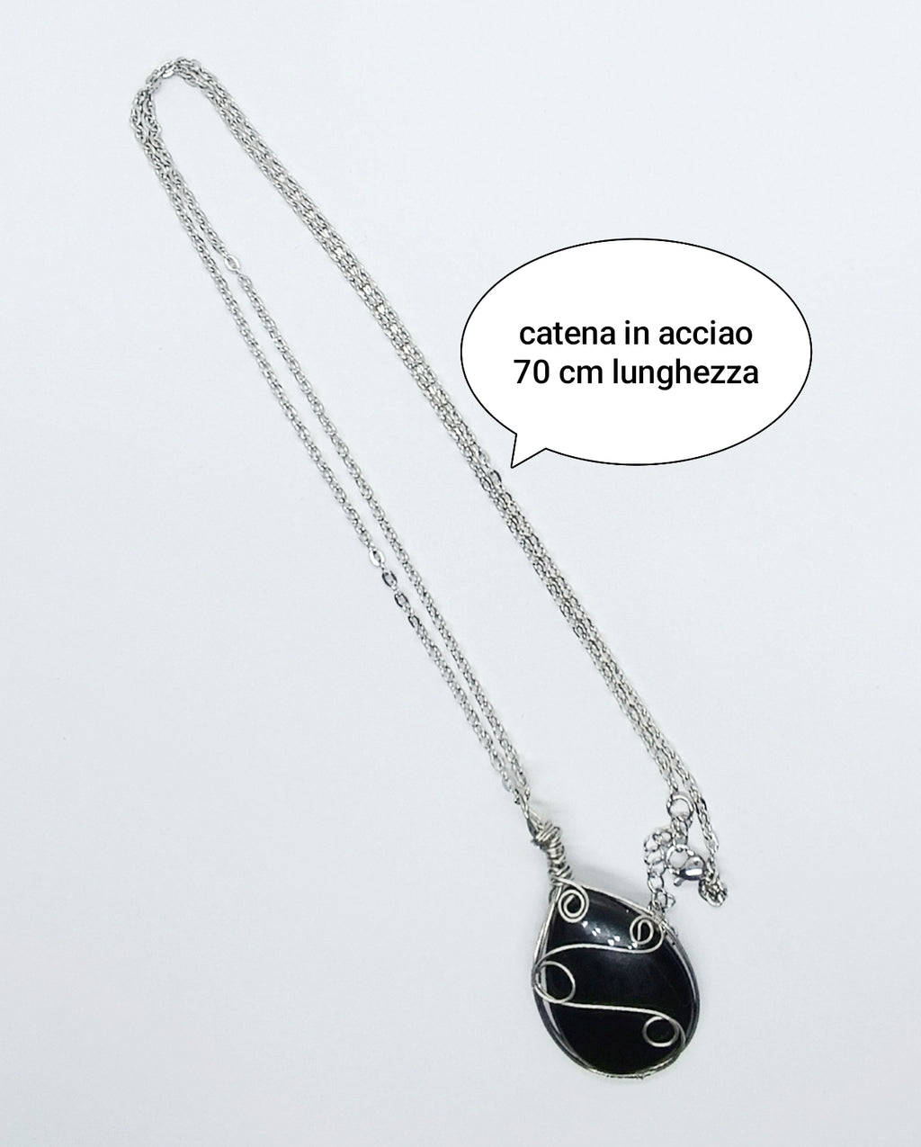 Collana con Onice in acciaio