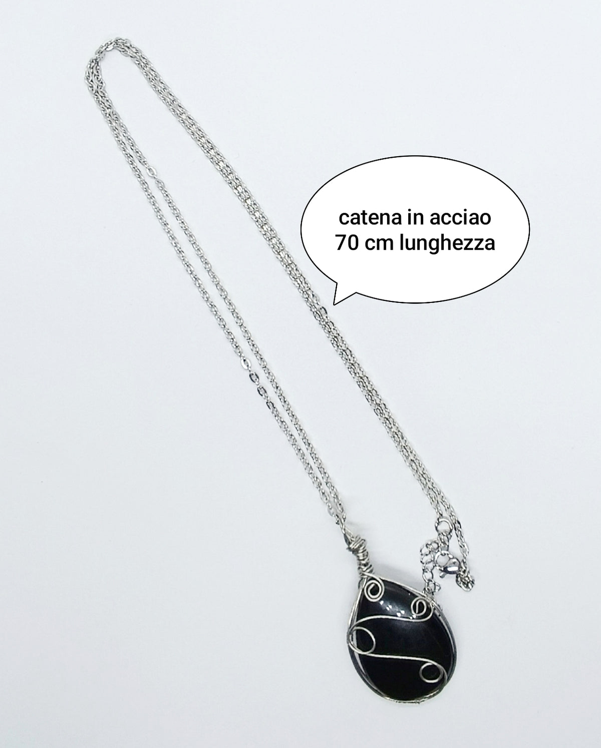 Collana con Onice in acciaio