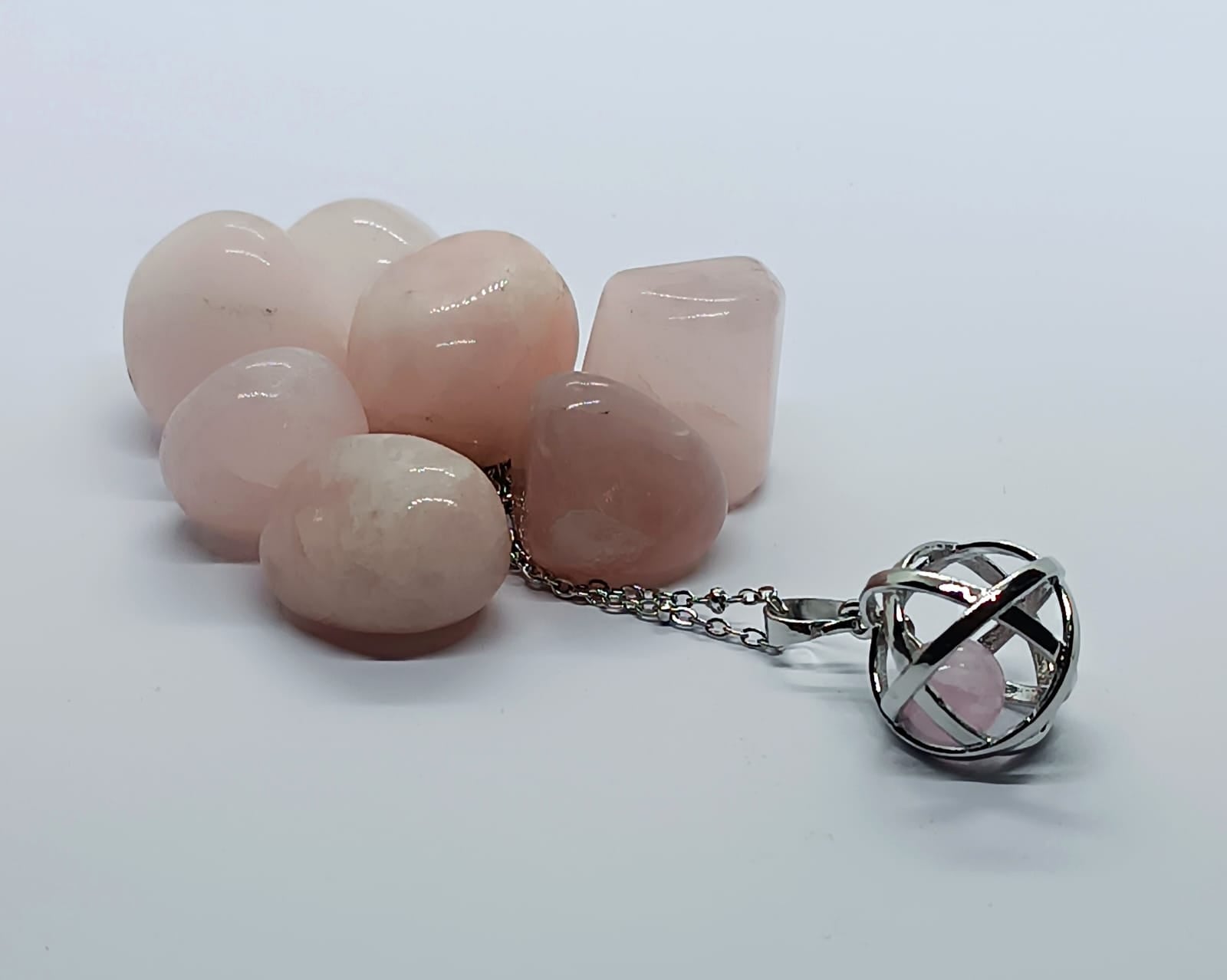 Ciondolo Genesa con quarzo rosa