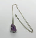 Collana con ciondolo in drusa di ametista