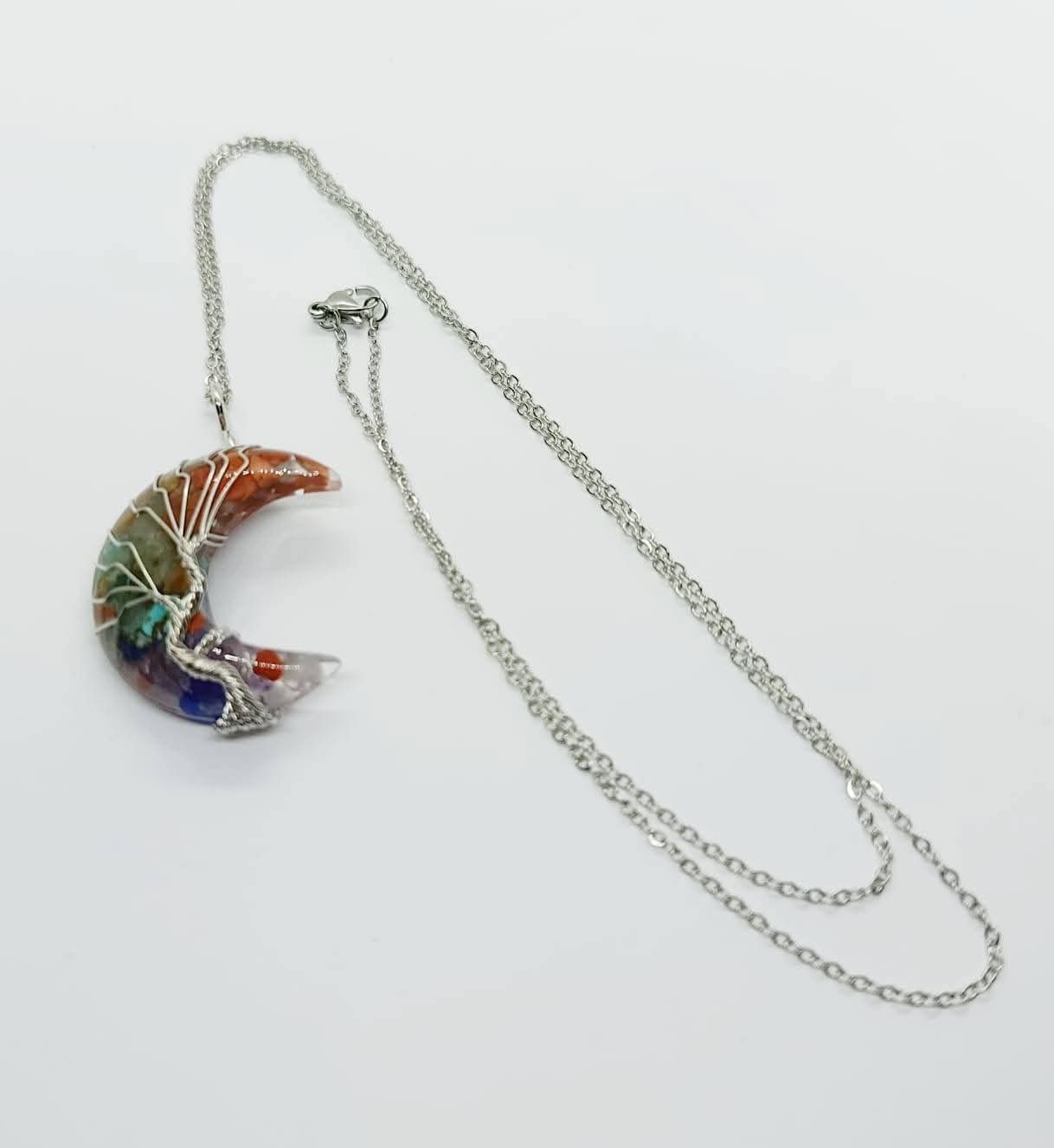 Collana con luna in orgonite