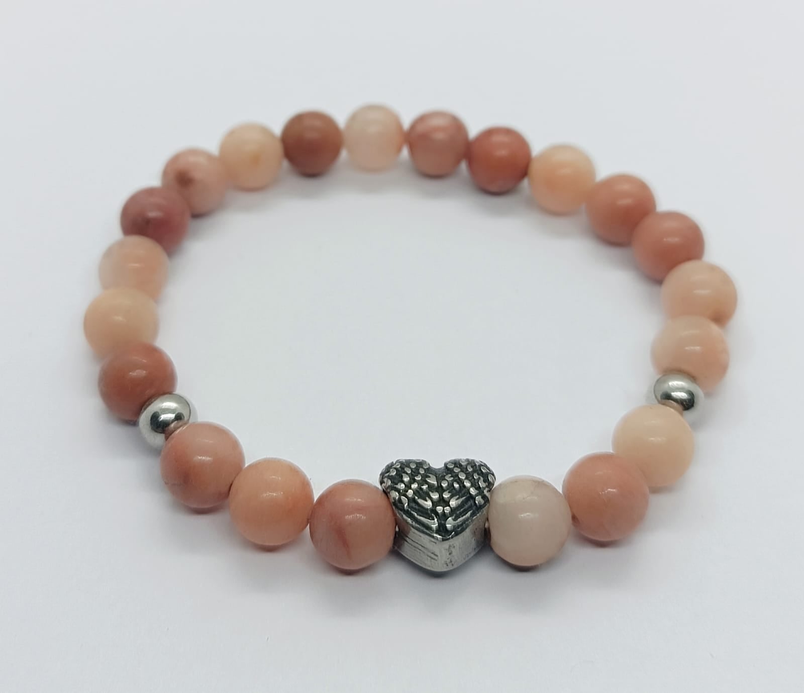 Bracciale in giada rosa