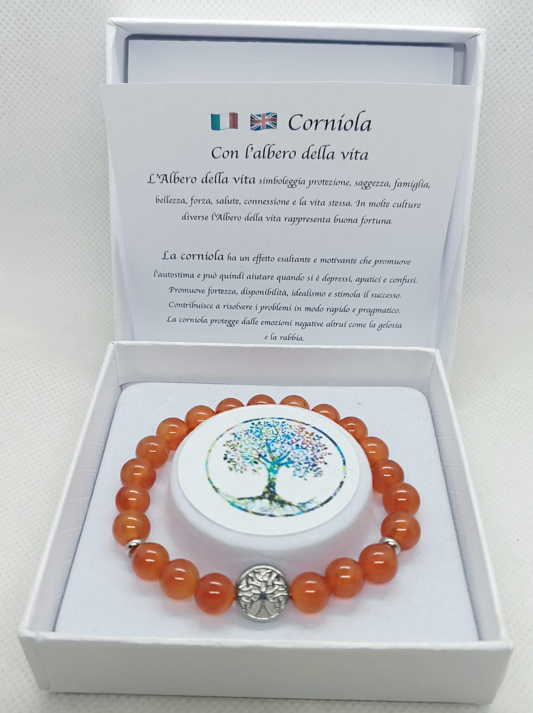 Bracciale Albero della vita in corniola