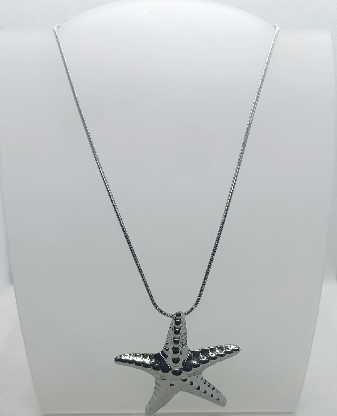 collana in acciaio inossidabile con stella marina