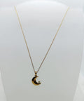 collana in acciaio inossidabile dorata con luna