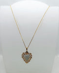 collana in acciaio inossidabile dorata con cuore
