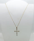 collana in acciaio inossidabile dorata con croce