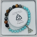 Bracciale di protezione con Triquertra e Turchese