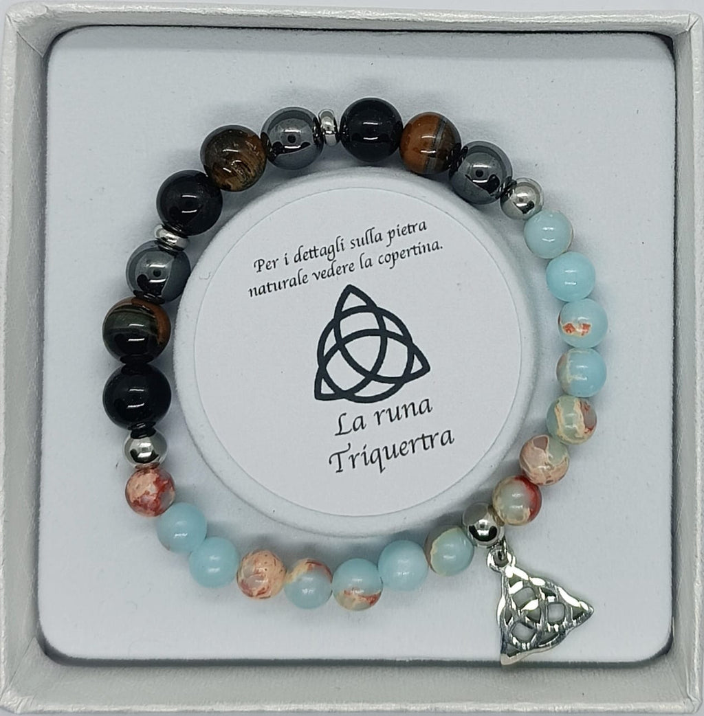 Bracciali di protezione con Triquertra Larderite