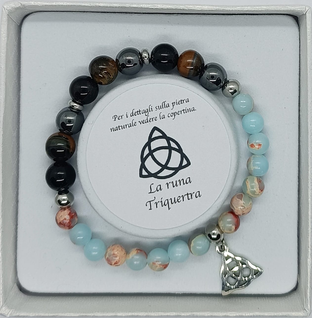 Bracciali di protezione con Triquertra Larderite