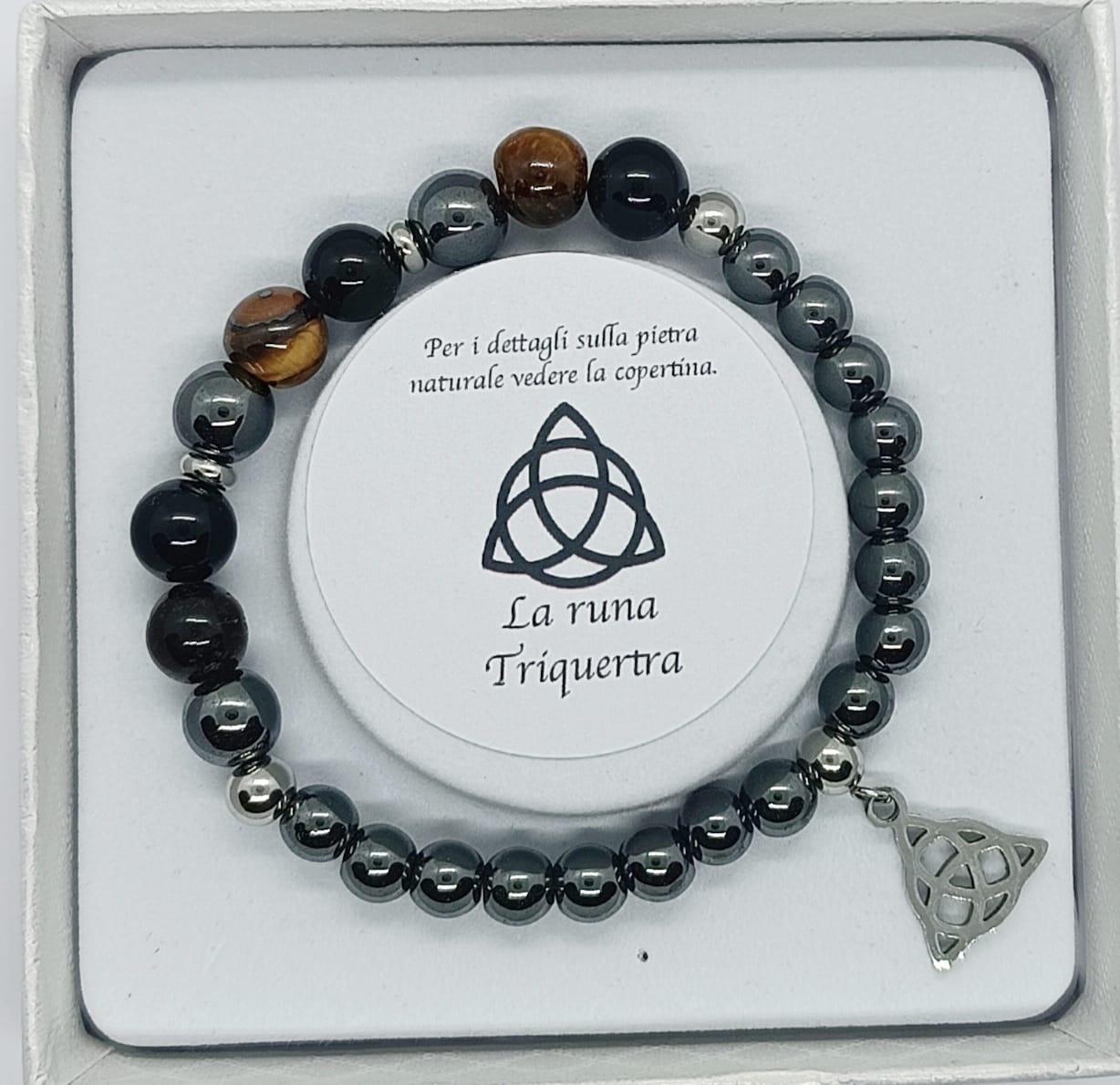 Bracciale di protezione con Triquertra Ematite