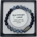 Bracciale Rune Vichinghe Goldstone blu e Sodalite