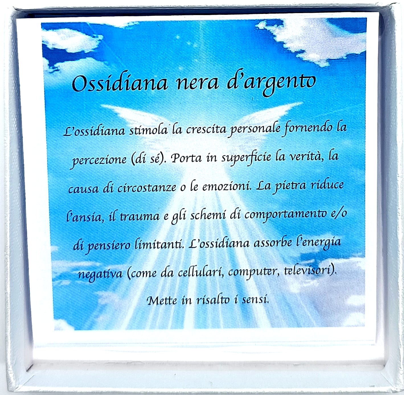 Bracciale Ossidiana nera d'argento