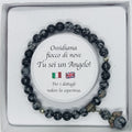 Bracciale Ossidiana fiocco di neve