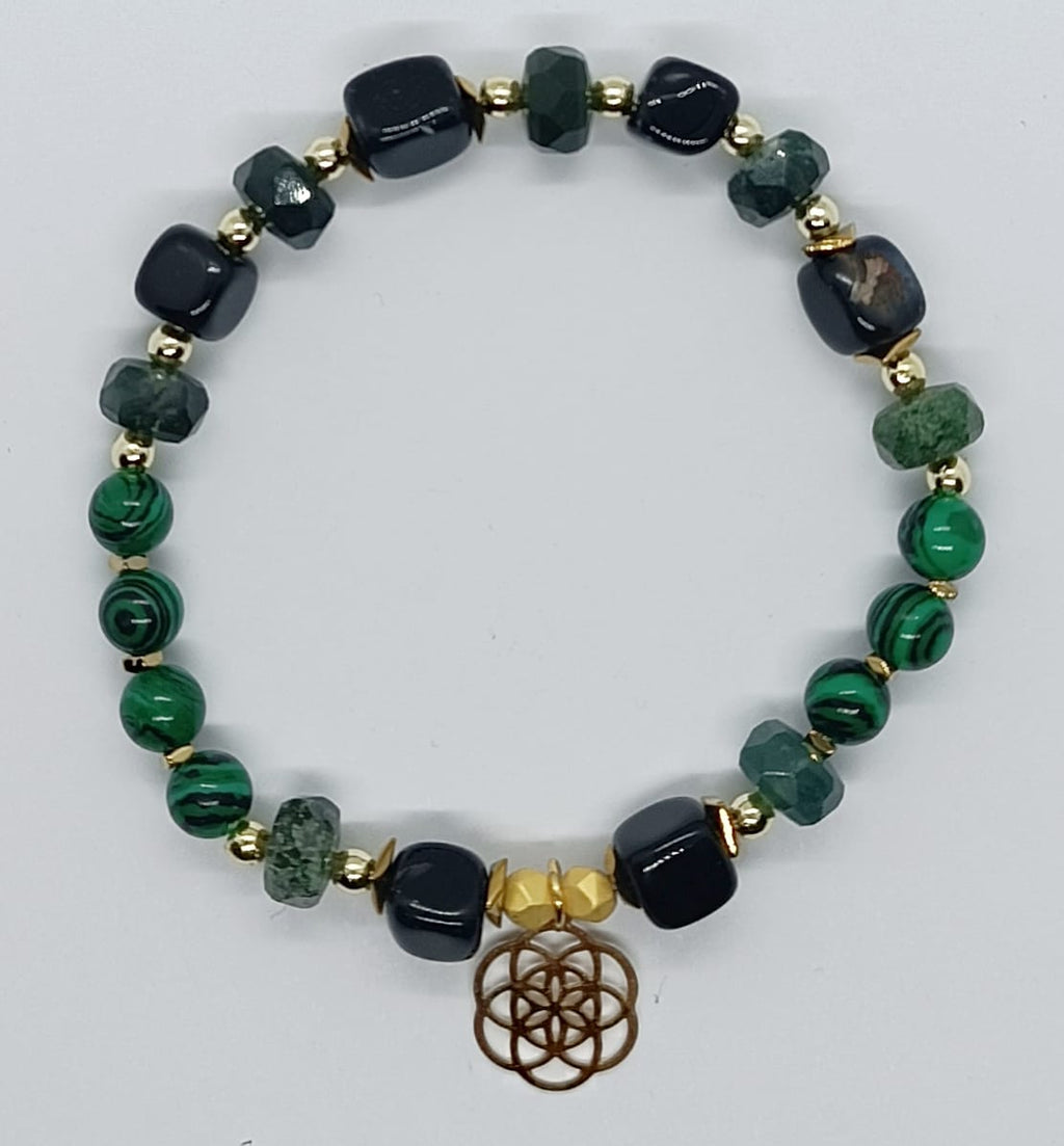 Bracciale Malachite e Agata