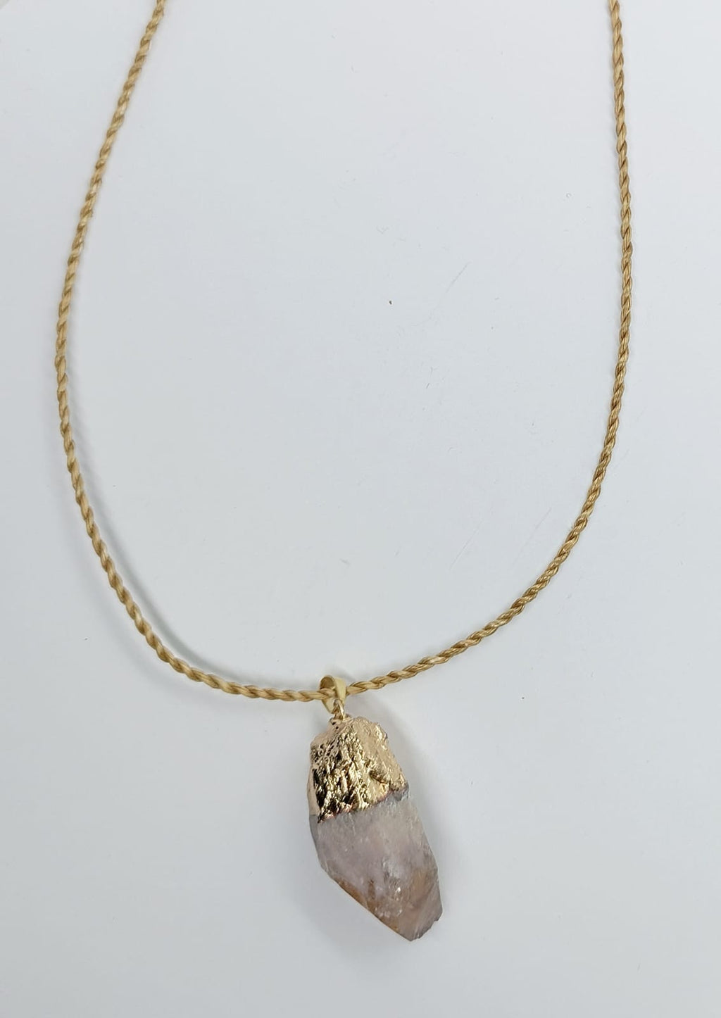 Collana in Capim Dourado con Citrino grezzo