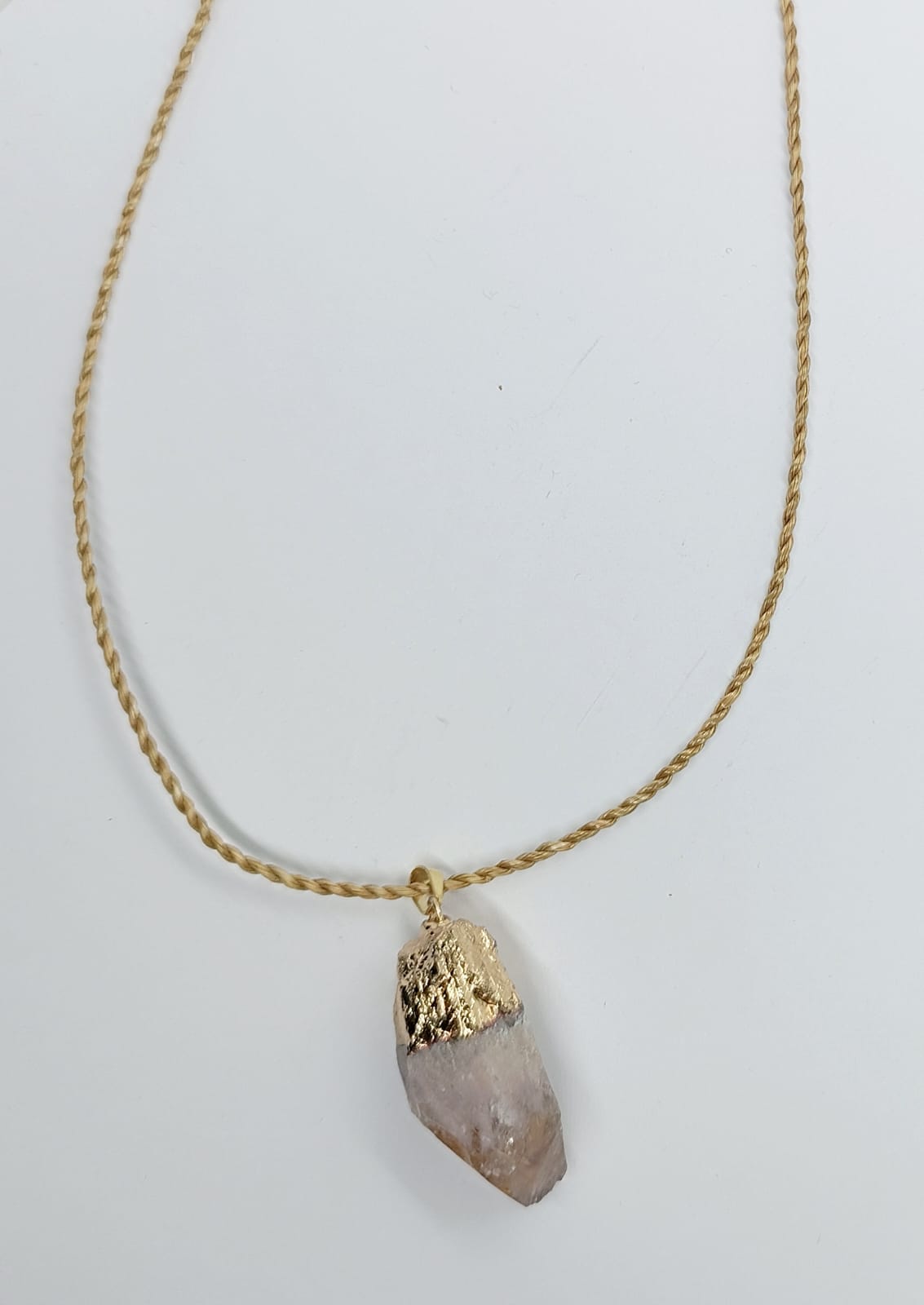 Collana in Capim Dourado con Citrino grezzo