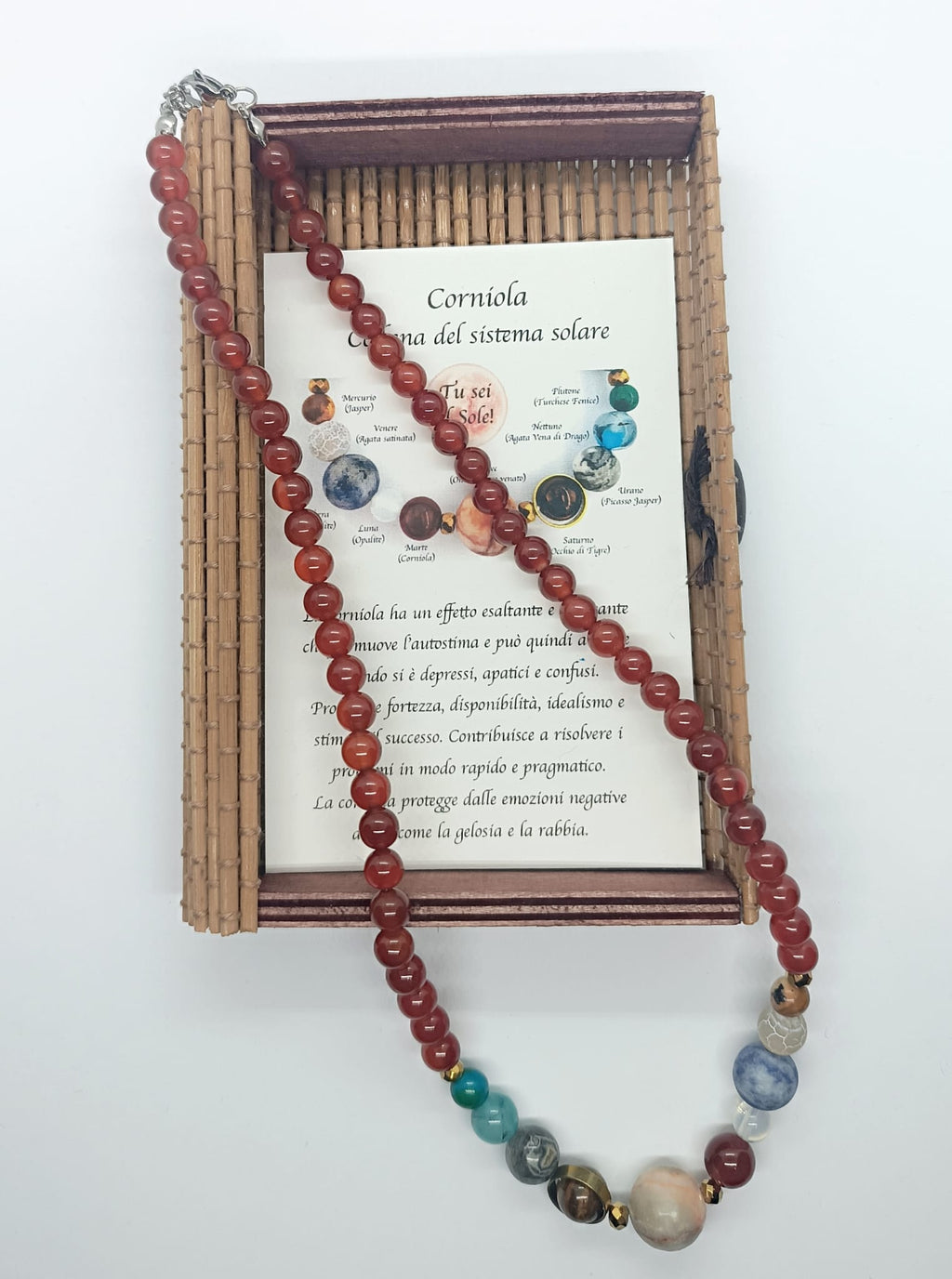 Collana del sistema solare con Corniola