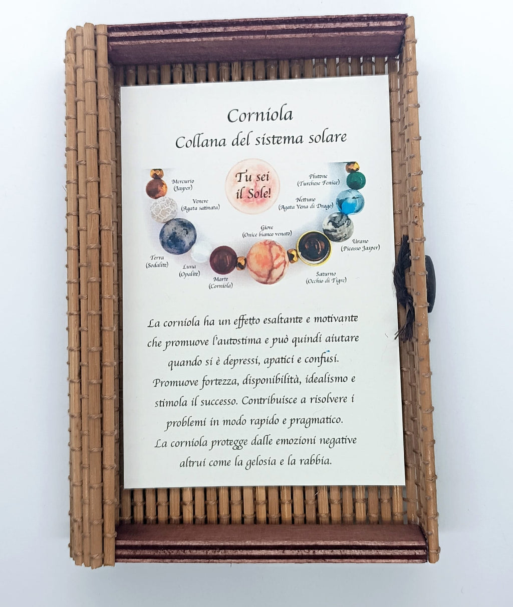Collana del sistema solare con Corniola