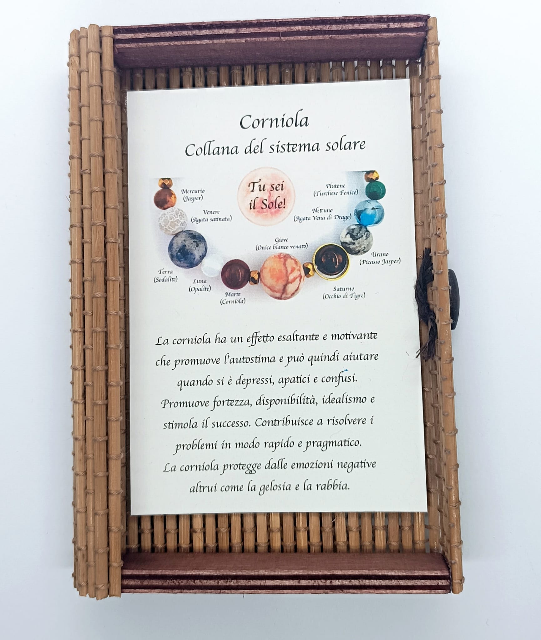 Collana del sistema solare con Corniola