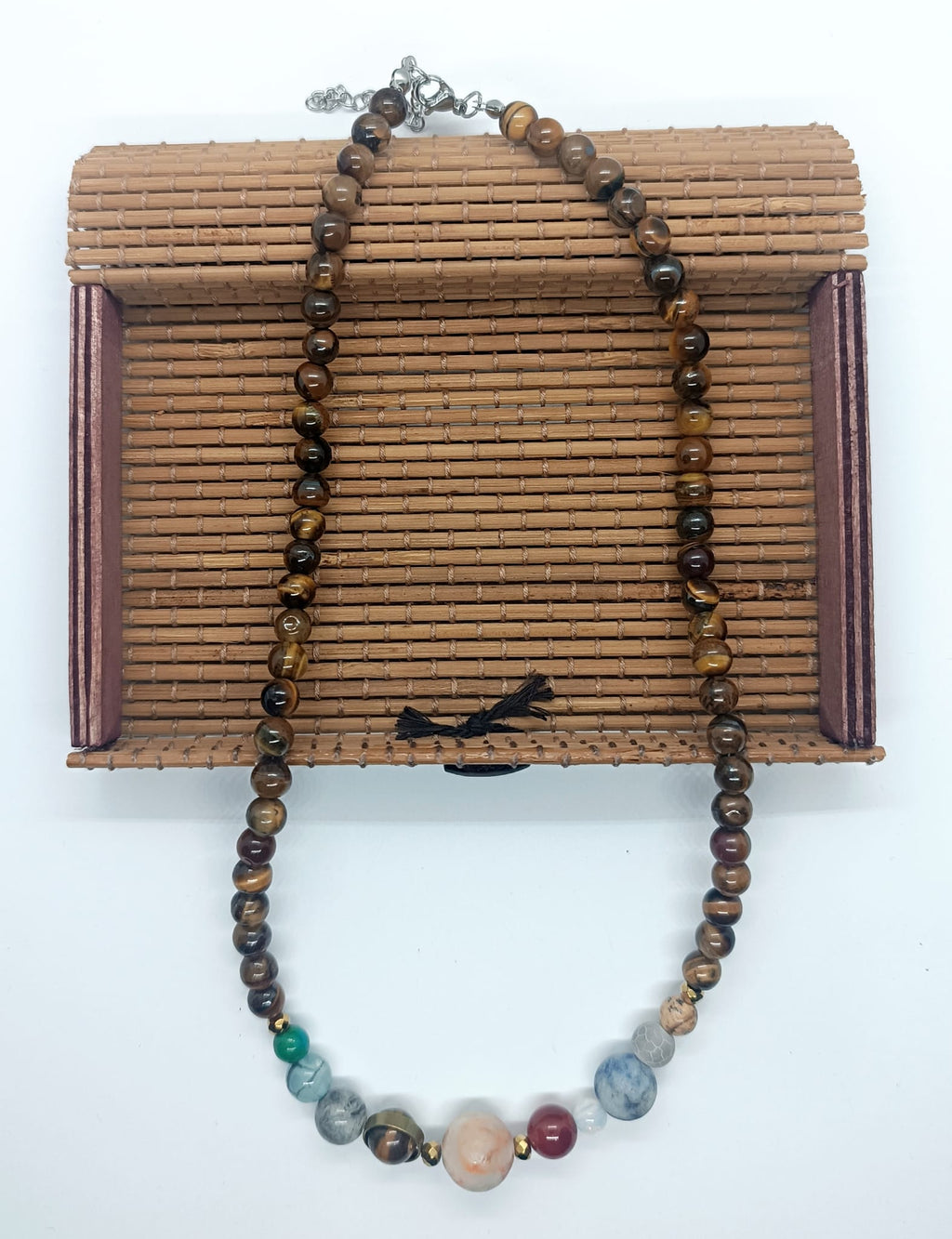Collana del sistema solare con Occhio di Tigre