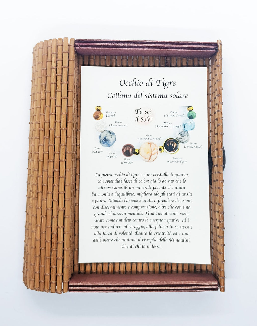 Collana del sistema solare con Occhio di Tigre