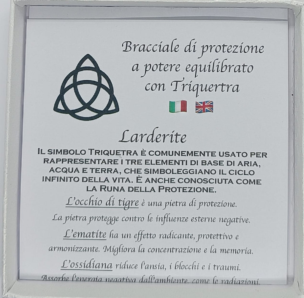 Bracciali di protezione con Triquertra Larderite